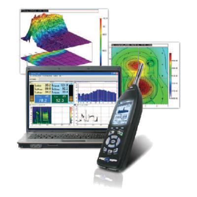 instrument driver for instrument control, setup, live display, data translation, and data download for the larson davis system 824 sound level meter.